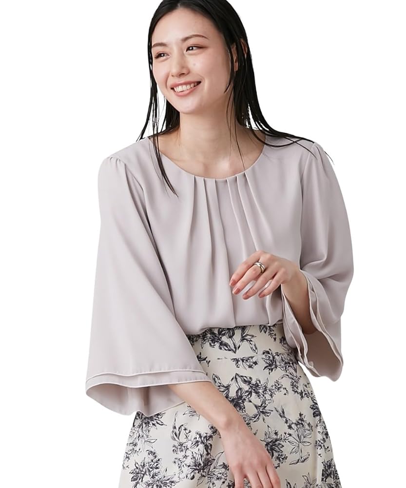 Amazon | [ニッセン] シャツ・ブラウス レディース トールサイズ